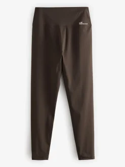 Loungewear|Sportkleding|self. Chocoladebruin - Legging met hoge taille