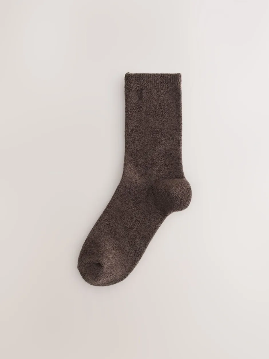 Sokken En Panty's*Next - Set van 2 paar thermische fleece sokken Chocoladebruin