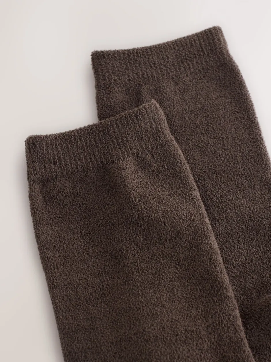 Sokken En Panty's*Next - Set van 2 paar thermische fleece sokken Chocoladebruin