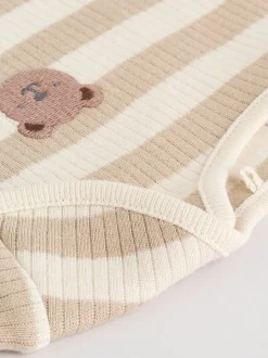 Multipacks|Rompertjes En Hemdjes|Next Chocoladebruin - Set van 5 babyrompertjes met korte mouwen