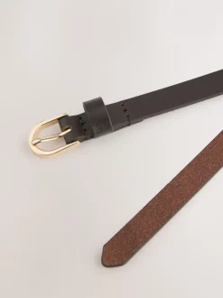 Ceintuurs*Next Chocoladebruin - Smalle leren riem