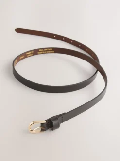Ceintuurs*Next Chocoladebruin - Smalle leren riem