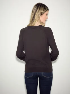 Gebreide Kleding|Next Chocoladebruin - Soft Touch Ronde hals Katoen Rijke Trui