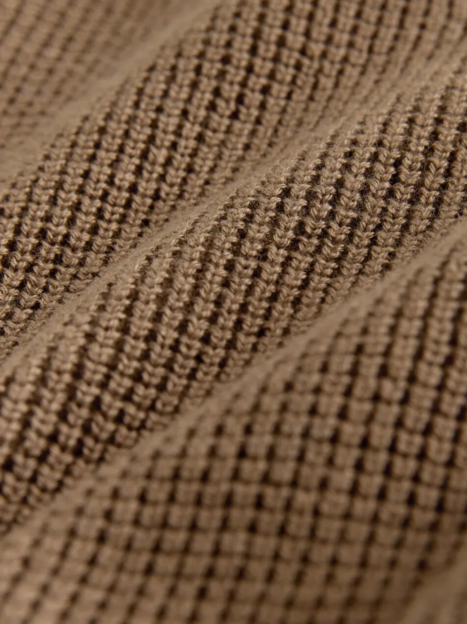 Truien En Breisels*Next - Textured Knitted Zip Neck Jumper (3-16yrs) Chocoladebruin