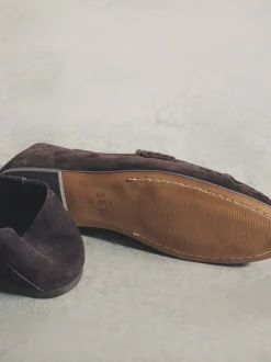 Lage Schoenen*The Set - Premium Suede Loafers Chocoladebruin