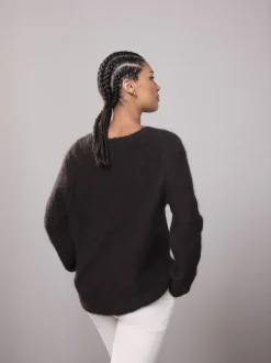 Gebreide Kleding*Next - Trui met ronde hals en wol Chocoladebruin