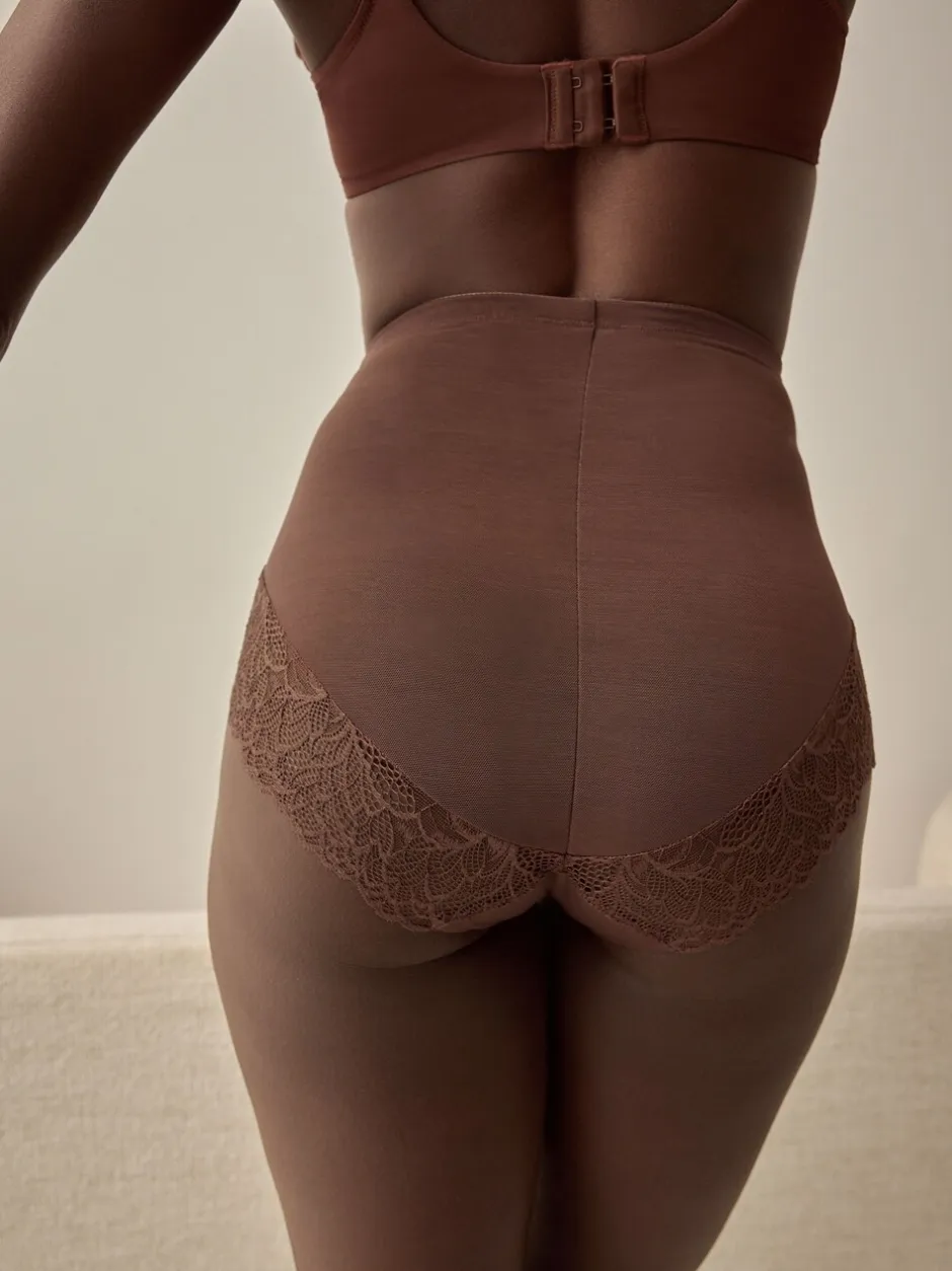 Shapewear|Next - Vormende slip met stevige buikcorrectie Chocoladebruin
