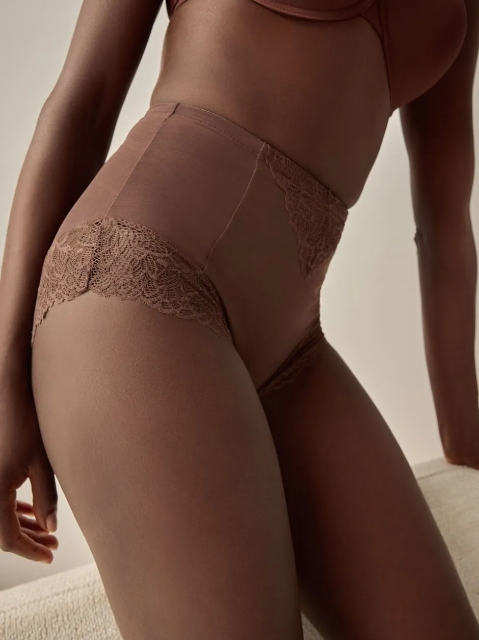 Shapewear|Next - Vormende slip met stevige buikcorrectie Chocoladebruin