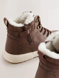 Boots|Next - Warm gevoerde hoge boots Chocoladebruin