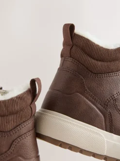 Boots|Next - Warm gevoerde hoge boots Chocoladebruin
