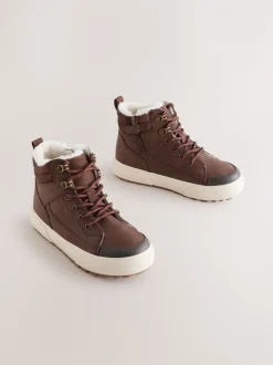 Boots*Next - Warm gevoerde hoge boots Chocoladebruin