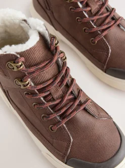 Boots*Next - Warm gevoerde hoge boots Chocoladebruin