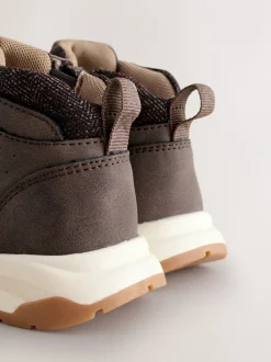 Boots|Next - Warmgevoerde wandellaarzen Chocoladebruin