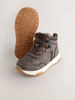 Boots|Next - Warmgevoerde wandellaarzen Chocoladebruin