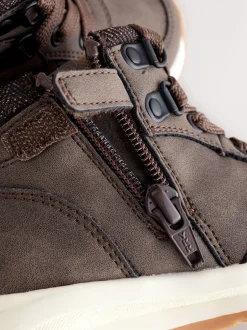 Boots|Next - Warmgevoerde wandellaarzen Chocoladebruin
