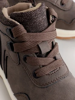 Boots|Next - Warmgevoerde wandellaarzen Chocoladebruin