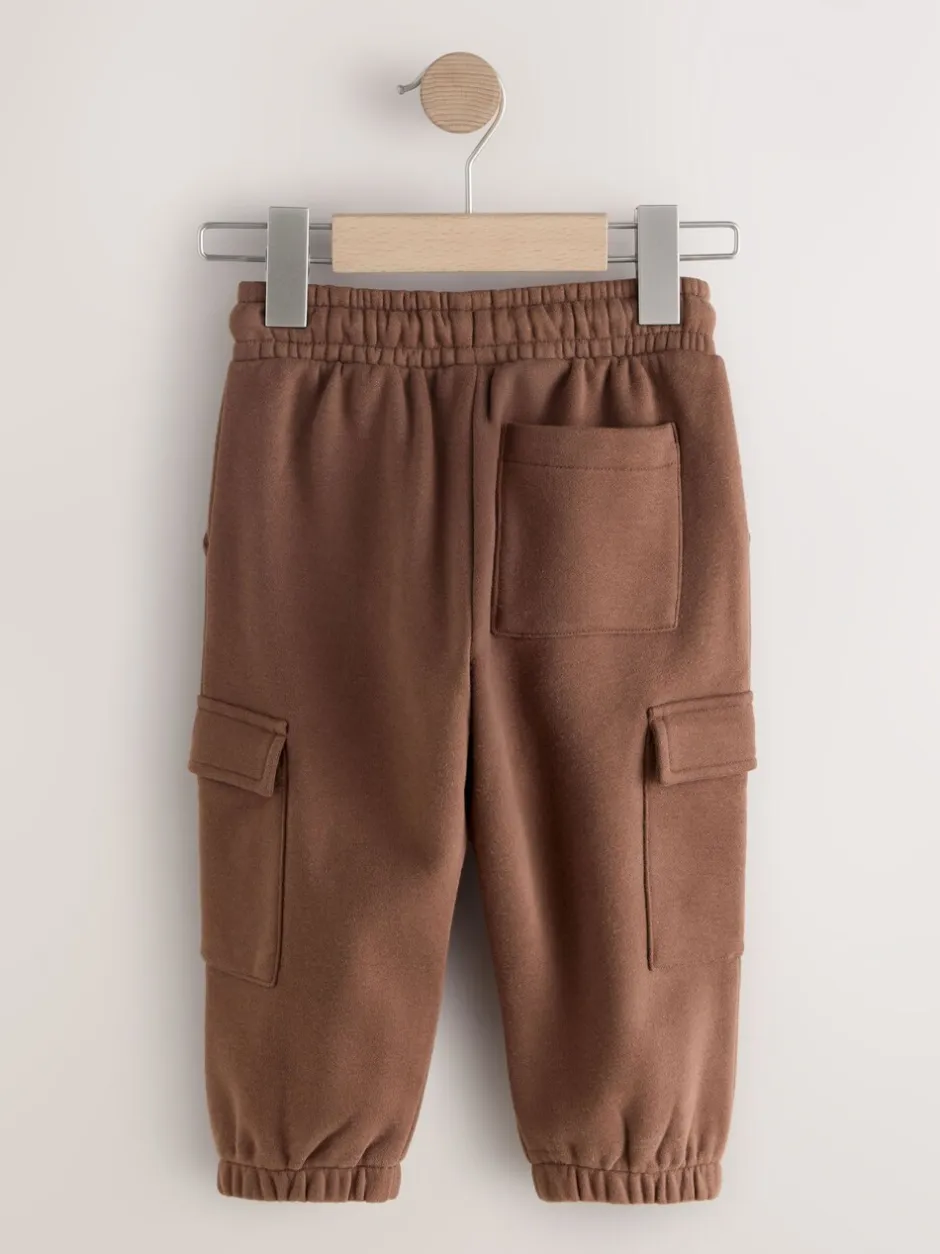 Jeans En Joggingbroeken|Joggingbroeken|Next - Zacht aanvoelende jersey utility joggingbroek (3mnd-7jr) Chocoladebruin