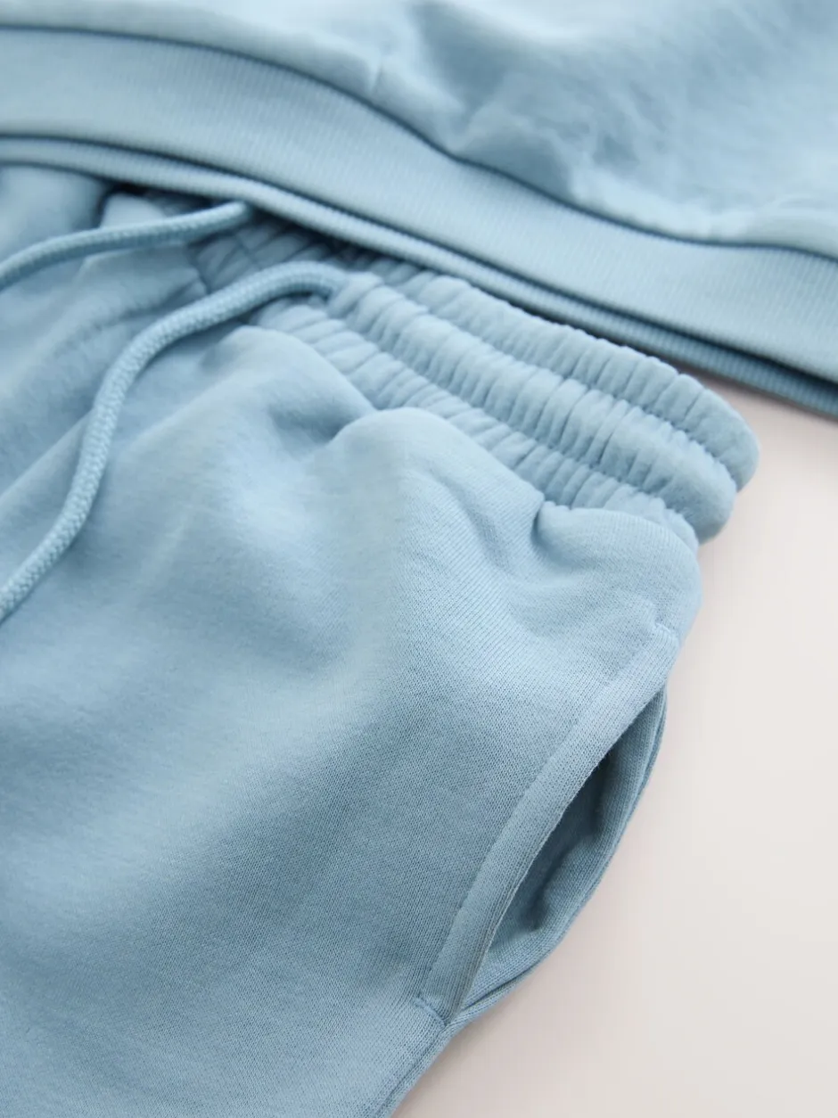 Sets En Combisets|Truien En Breisels|Next - Printed Crew Neck Sweat Top & Joggers Set (3mths-7yrs) Chocoladebruin en blauw
