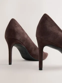 Schoenen Met Hakken|Gelegenheidskleding*Next Chocoladebruin suède - Leren mid-court pumps