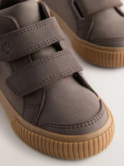 Boots|Next - Hoge schoenen met klittenbandsluiting Chocoladekleurig met hondenprint