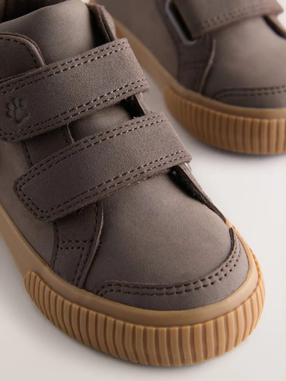 Boots|Next - Hoge schoenen met klittenbandsluiting Chocoladekleurig met hondenprint