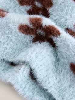Mutsen, Handschoenen En Sjaals|Next - Beanie And Snoods Set (1-16yrs) (1-16yrs) Chocolate Blue Flower