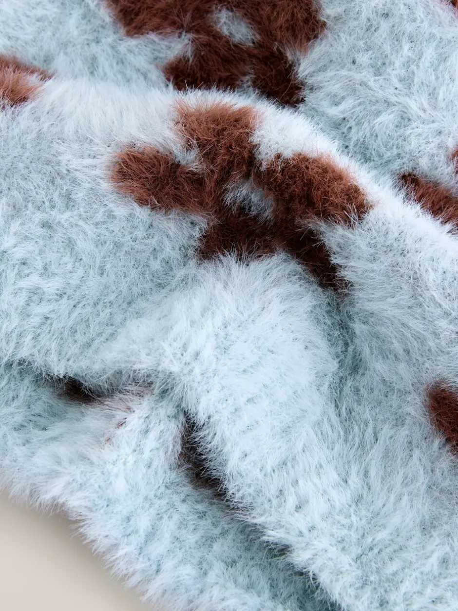 Mutsen, Handschoenen En Sjaals|Next - Beanie And Snoods Set (1-16yrs) (1-16yrs) Chocolate Blue Flower