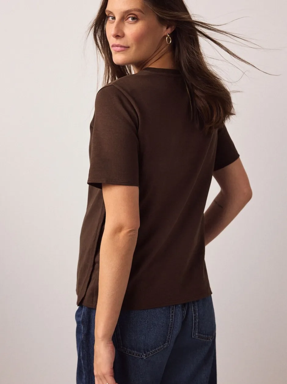 Moederschap*Next - Maternity Nursing T-Shirts 2 Pack Chocolate Brown and Green Stripe