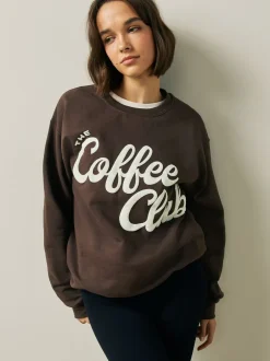 Hoody's En Sweatshirts|Next - Sweatshirt Chocolate Brown Coffee Club
