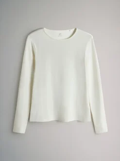 Tops En T-Shirts|The Set - - 7 T-shirts met lange mouwen en ronde hals Chocolate Brown/ Taupe Brown/ Light Brown/ Neutral