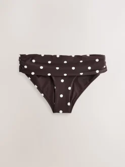 Badkleding*Next Chocolate Brown/Cream Spot - Bikinibroekjes