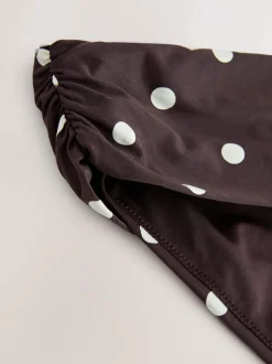 Badkleding*Next Chocolate Brown/Cream Spot - Bikinibroekjes