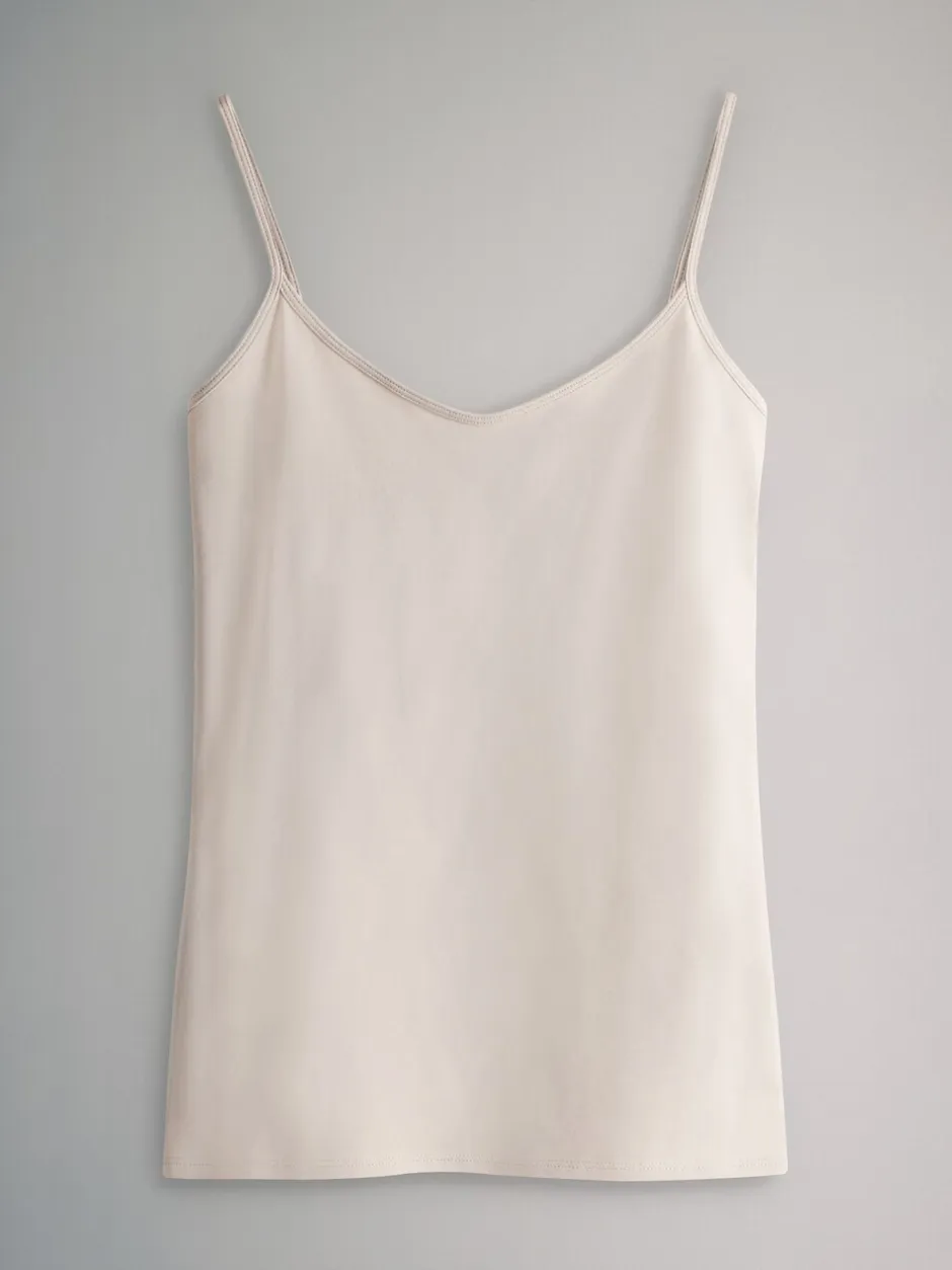 Tops En T-Shirts*The Set - 7 pakken dunne bandvest Tops Chocolate Brown/Cream/White/Blues