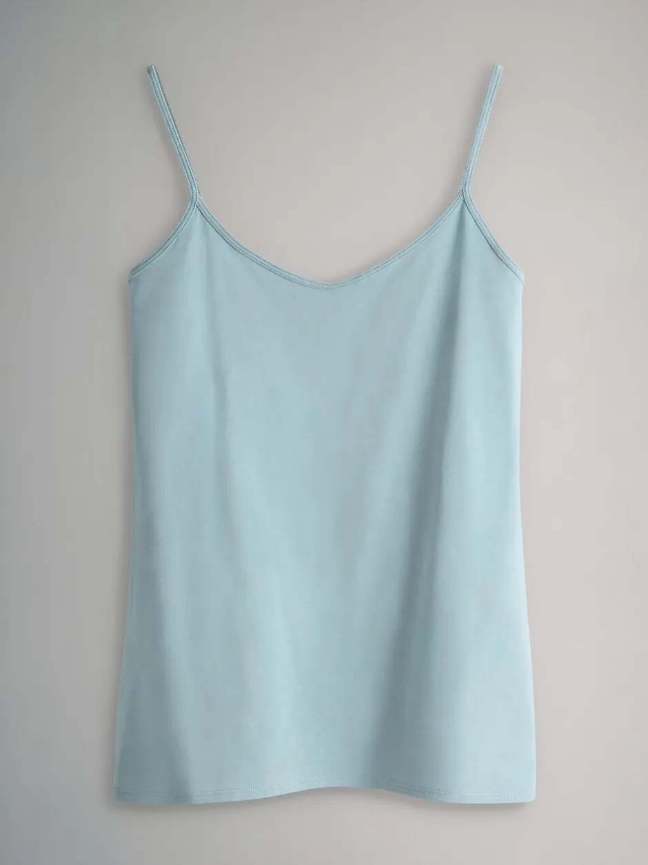 Tops En T-Shirts*The Set - 7 pakken dunne bandvest Tops Chocolate Brown/Cream/White/Blues