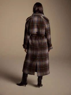 Jassen En Jacks|Next Chocoldebruin geruit - Trenchcoat