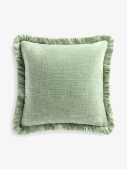 Kussentjes En Plaids|Kussentjes En Plaids|Next Chunky Fringe Velvet Chenille Cushion