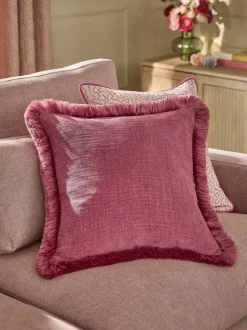 Kussentjes En Plaids|Kussentjes En Plaids|Next Chunky Fringe Velvet Chenille Cushion