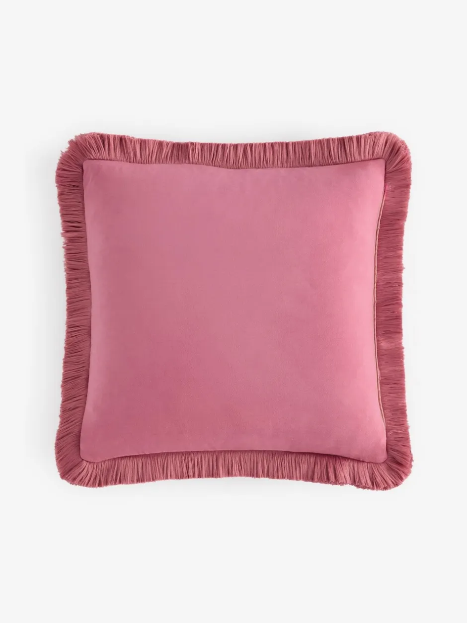 Kussentjes En Plaids|Kussentjes En Plaids|Next Chunky Fringe Velvet Chenille Cushion