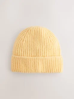 Mutsen, Handschoenen En Sjaals|Next Citroengeel - Fluffy beanie-muts (1-16jr)