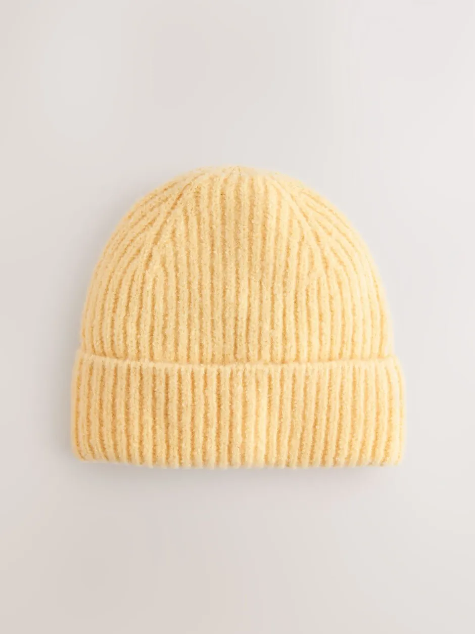 Mutsen, Handschoenen En Sjaals|Next Citroengeel - Fluffy beanie-muts (1-16jr)