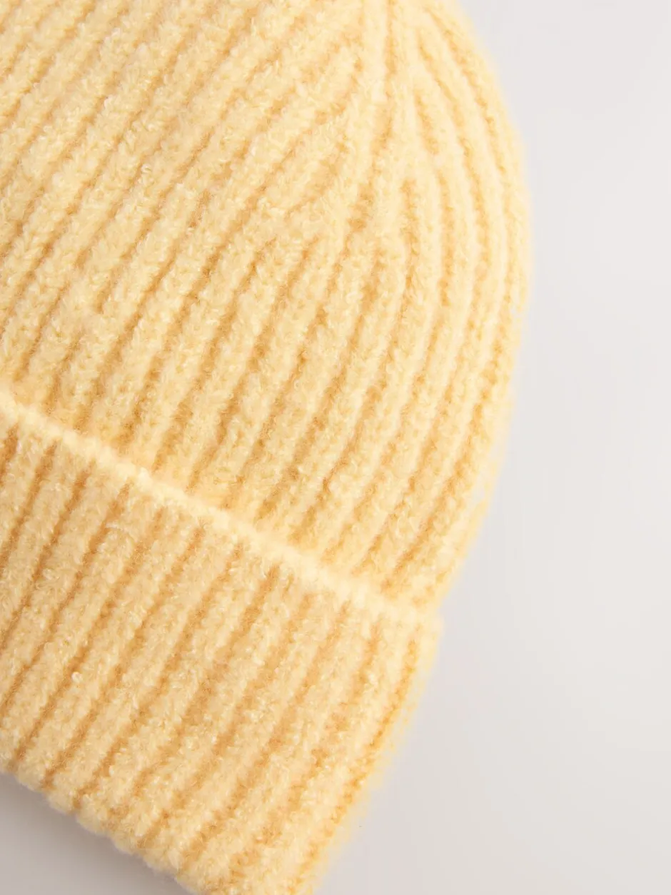 Mutsen, Handschoenen En Sjaals|Next Citroengeel - Fluffy beanie-muts (1-16jr)