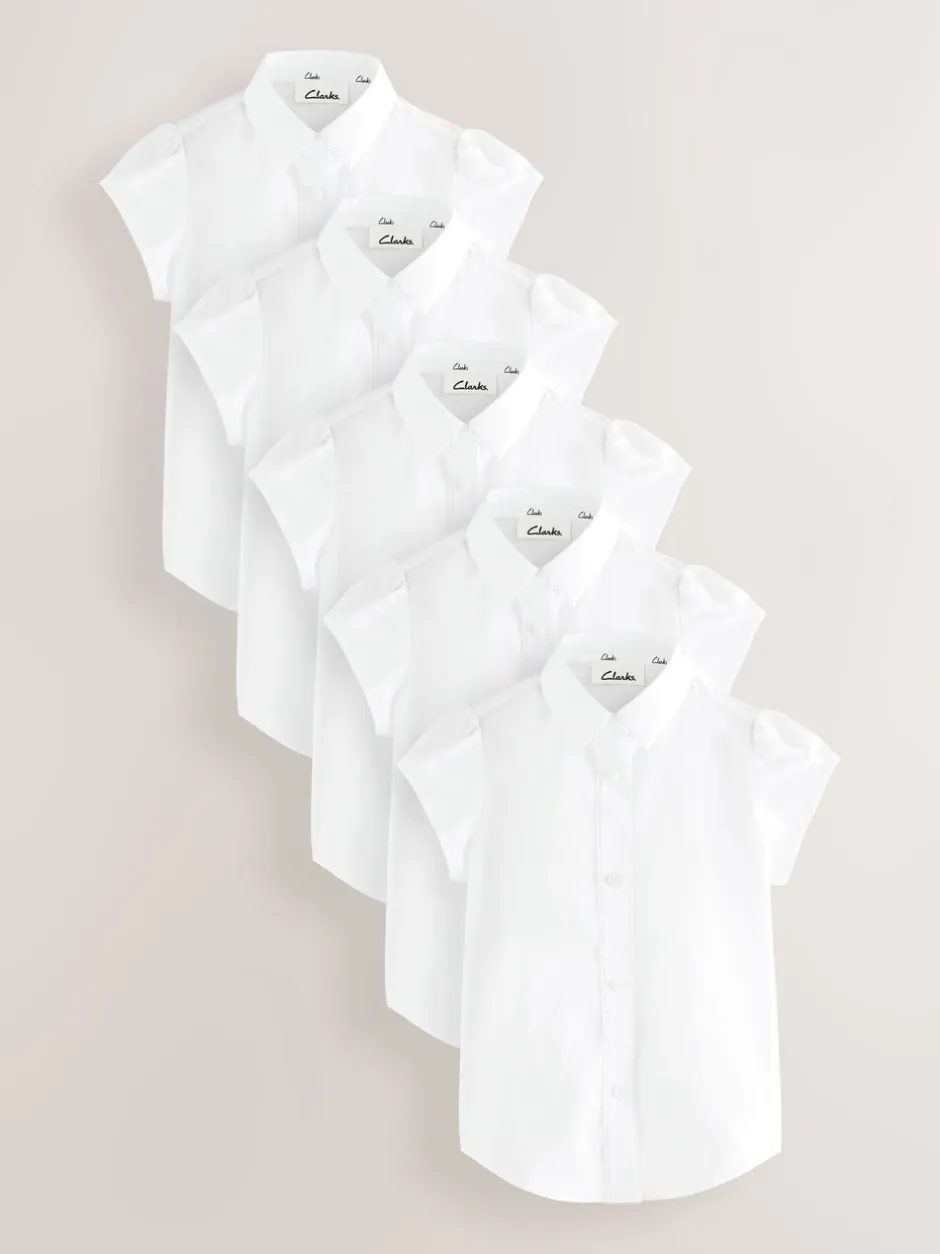 Overhemden En Blouses*Clarks 5 Pack Girls School Shirts