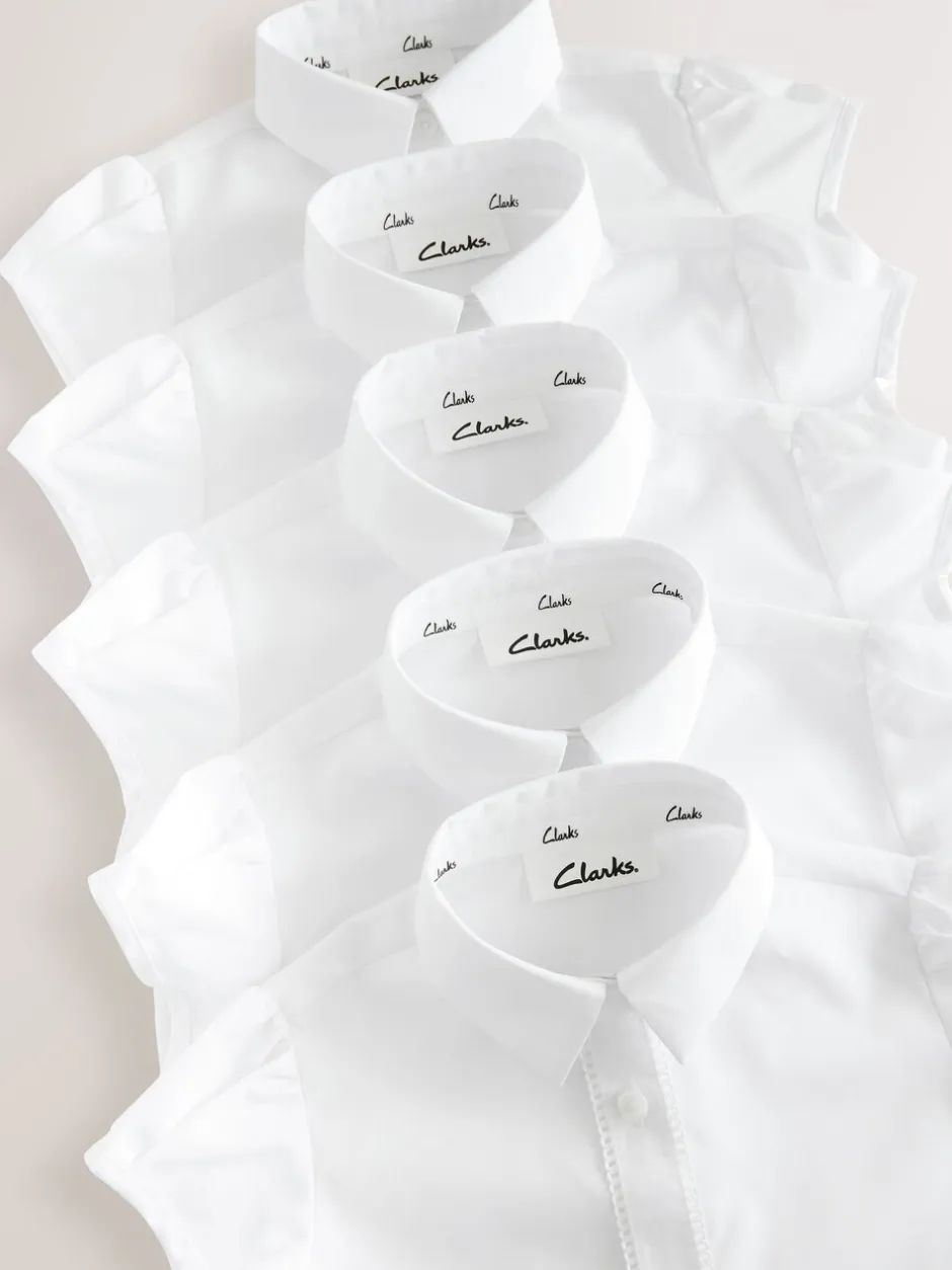 Overhemden En Blouses*Clarks 5 Pack Girls School Shirts