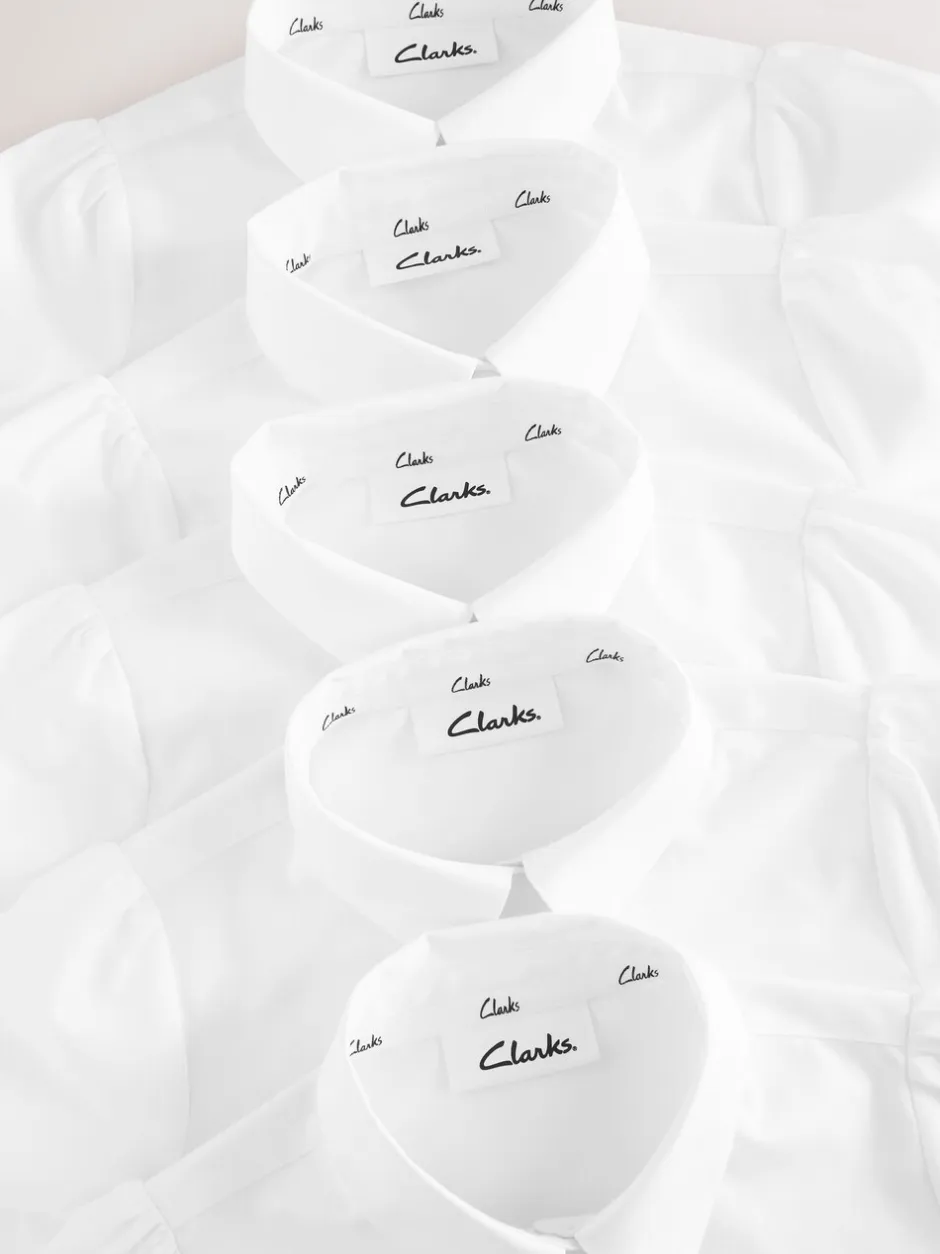 Overhemden En Blouses|Clarks 5 Pack Girls School Shirts
