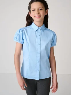 Overhemden En Blouses|Clarks aansluitend school overhemd met korte mouwen