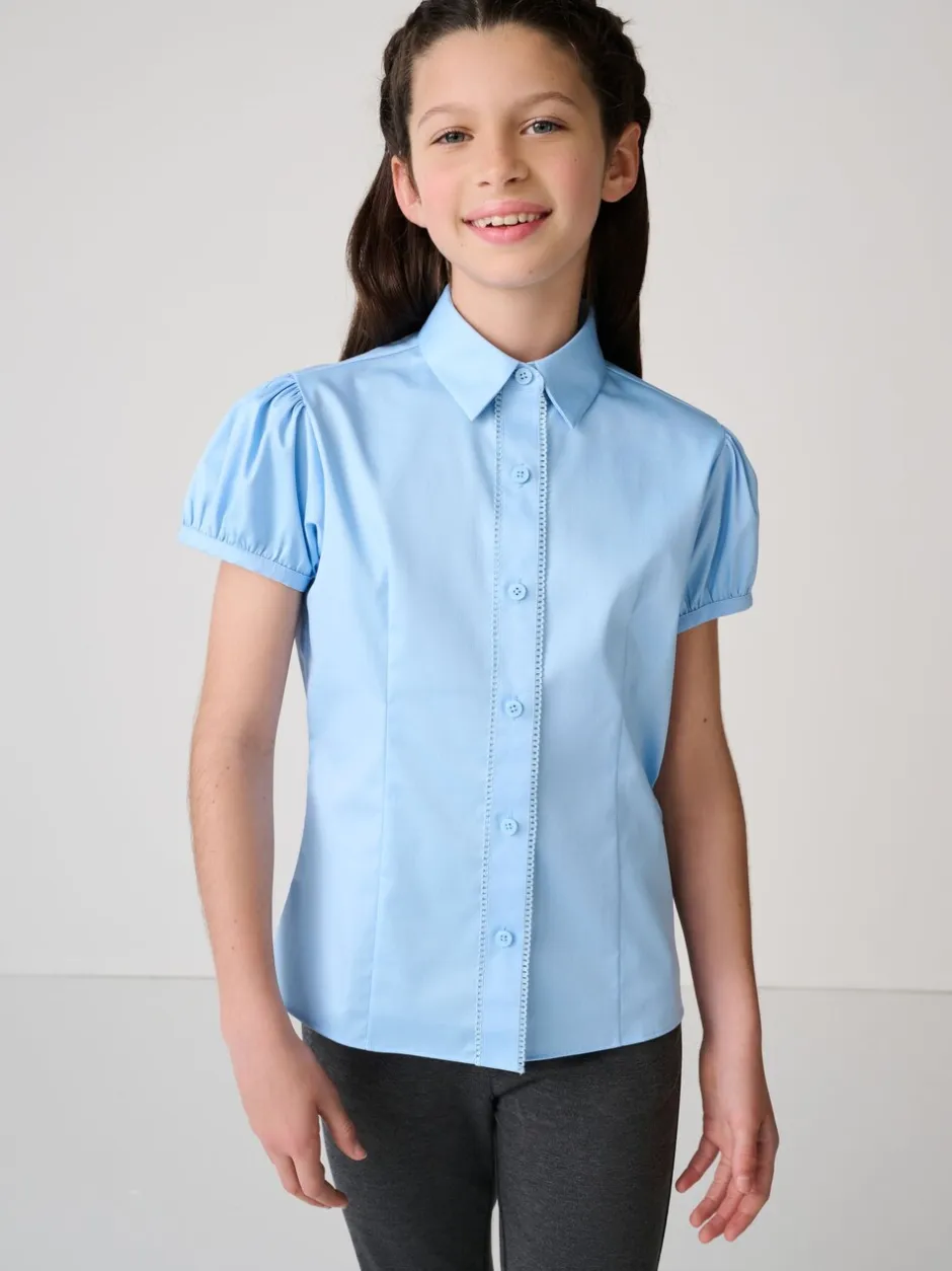 Overhemden En Blouses|Clarks aansluitend school overhemd met korte mouwen