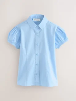 Overhemden En Blouses|Clarks aansluitend school overhemd met korte mouwen
