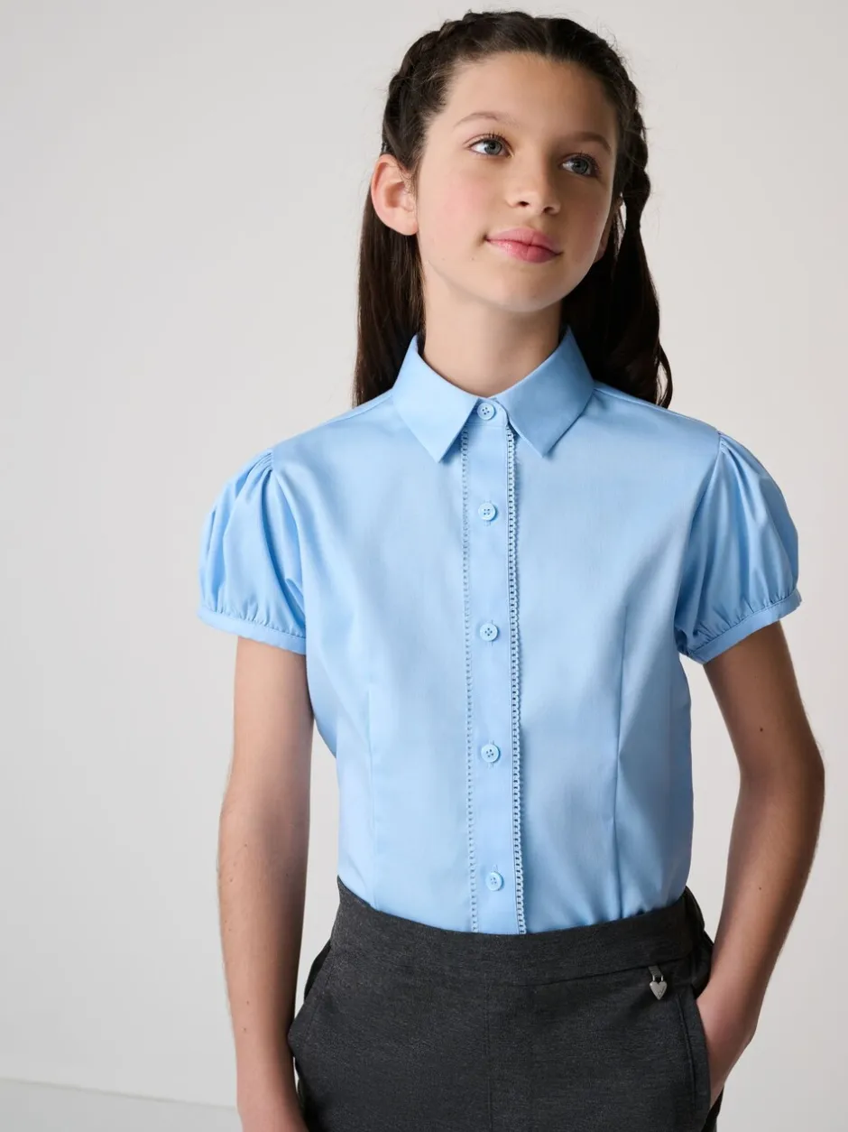 Overhemden En Blouses|Clarks aansluitend school overhemd met korte mouwen