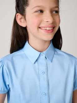 Overhemden En Blouses|Clarks aansluitend school overhemd met korte mouwen