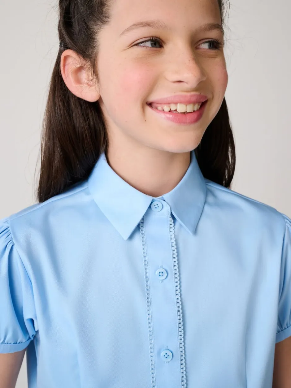 Overhemden En Blouses|Clarks aansluitend school overhemd met korte mouwen